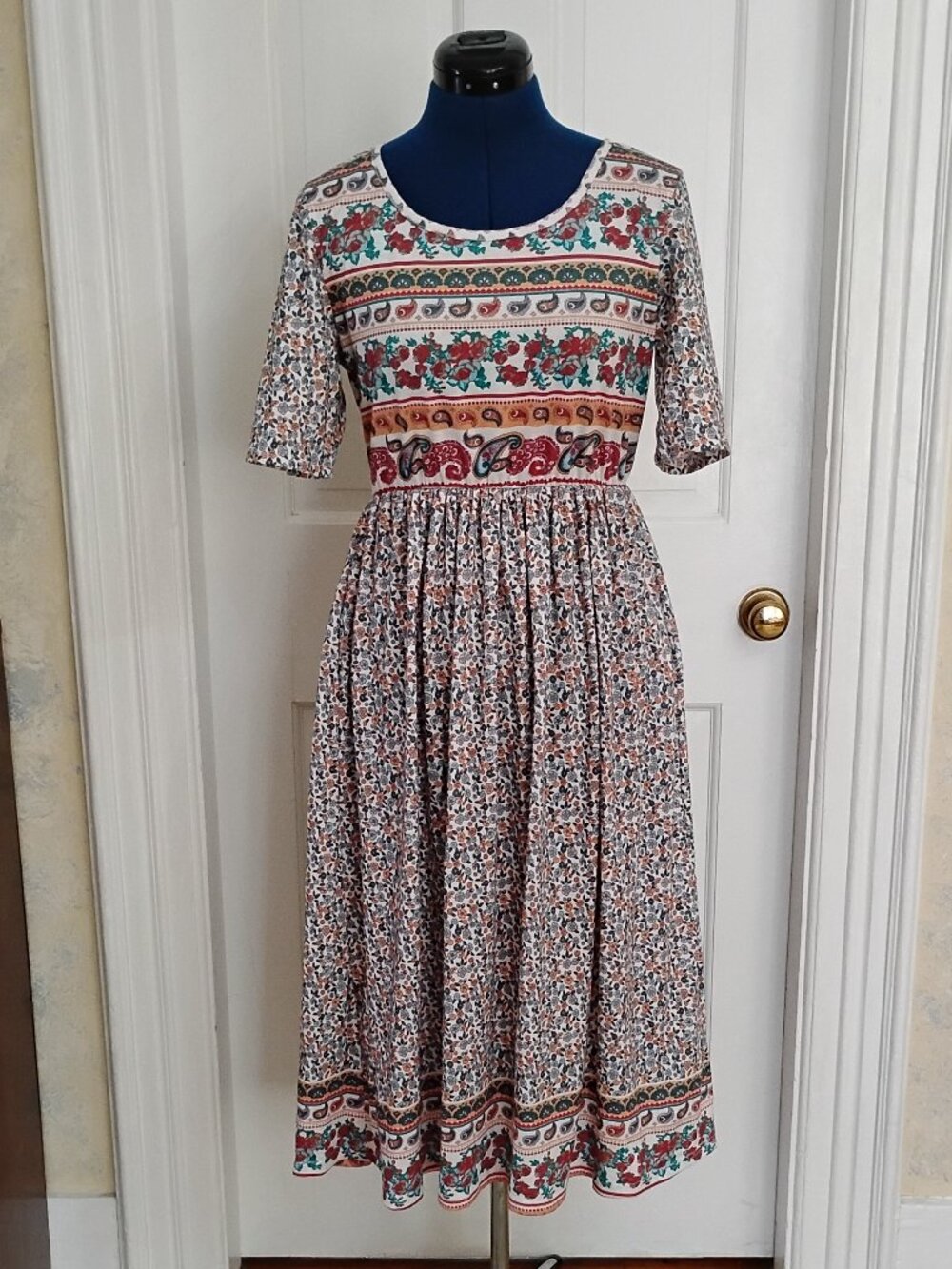 Paisley Ditsy Floral Knit Dress